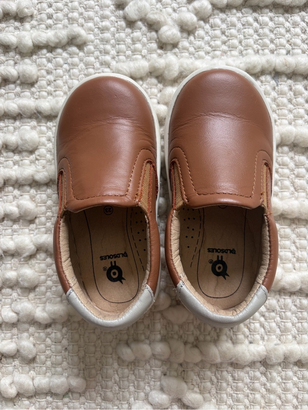 oldsoles leather toddler slip on shoes